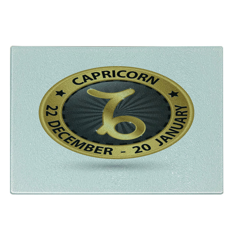 Planche à découper en verre trempé Ambesonne Zodiac Capricorn