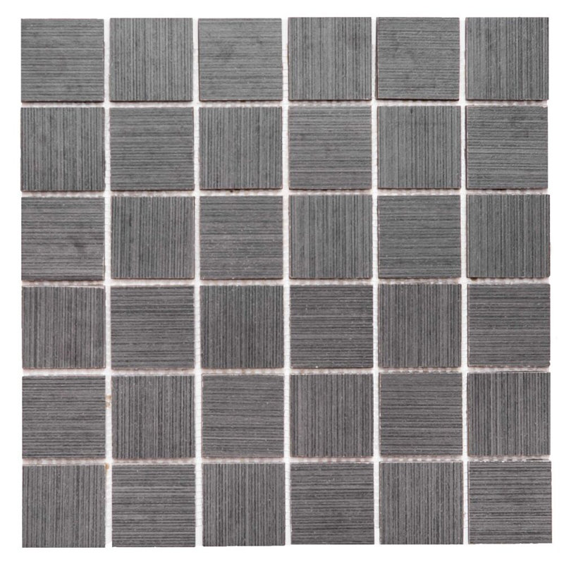 Carreau de mosaïque pour mur et plancher en porcelaine 2 "x 2" New Orleans, gris