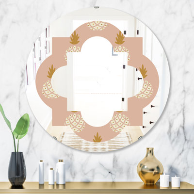 Quatrefoil Traditional Frameless Wall Mirror