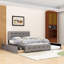 Grand lit plateforme tapissier avec tête de lit capitonnée, lit simple TG et tiroirs-862865712