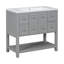 Meuble-lavabo simple 36 po avec plateau en résine Rilynne-843965611