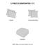 Très grand / très grand lit avec imprimé floral - ultra doux, 2 taies décoratives et coussins décoratifs, motif noir et blanc, rembourrage d'édredon lavable à la machine, microfibre douce, gracieux