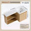 Meuble-lavabo mural avec lavabo, porte à fermeture en douceur et tablettes ouvertes