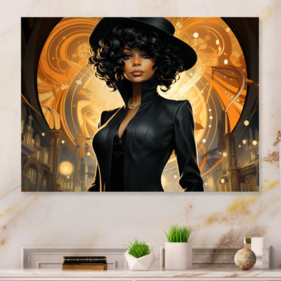 Femme afro-américaine Harlem Renaissance I - Art africain américain, art mural en métal MT131795