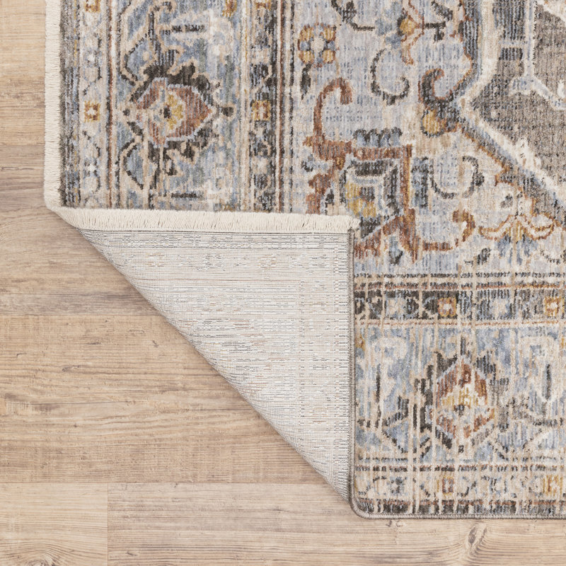 Tapis gris tissé à la machine Milbury, Rectangle 2 pi x 3 pi