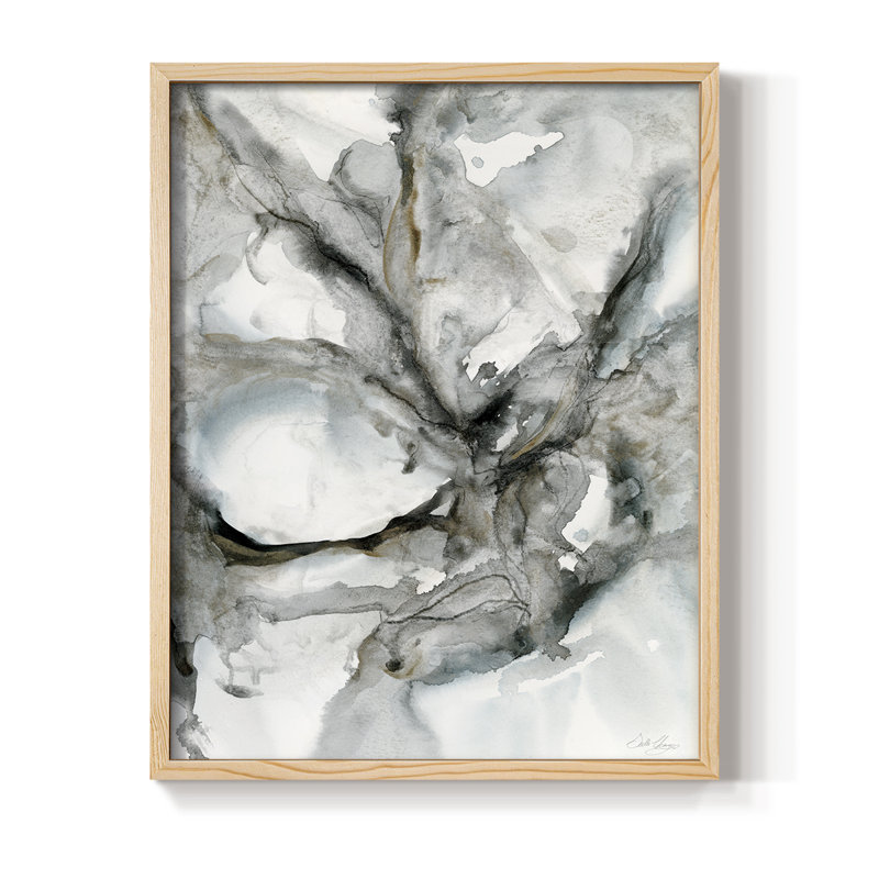 Marble Harmony Framed Print - Solid Wood, 11" H x 9" W