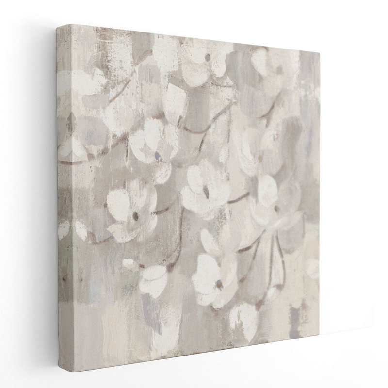 «Magnolias in Spring I», reproduction d'art sur toile, H 12 po x l 12 po