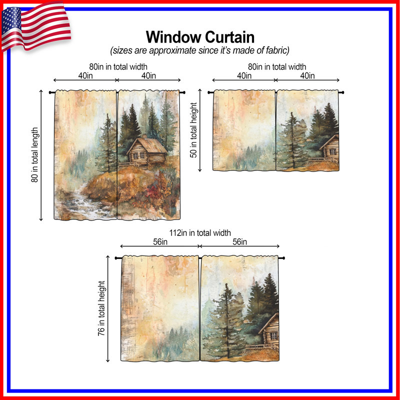 Rideaux de fenêtre rustique et obscurcissant - 2 panneaux, 20in x 60in - 2 panels, Room Darkening