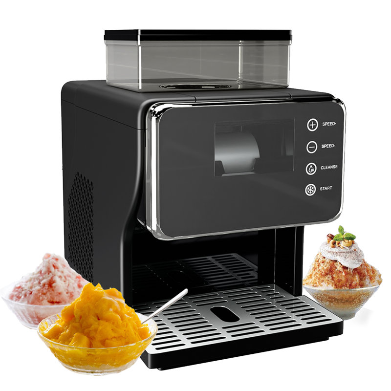 Machine à glaçons pour la maison et la cuisine - Conception compacte, congélation rapide des années 30, texture réglable, nettoyage automatique, lame en acier inoxydable pour des desserts sains et un plaisir en famille