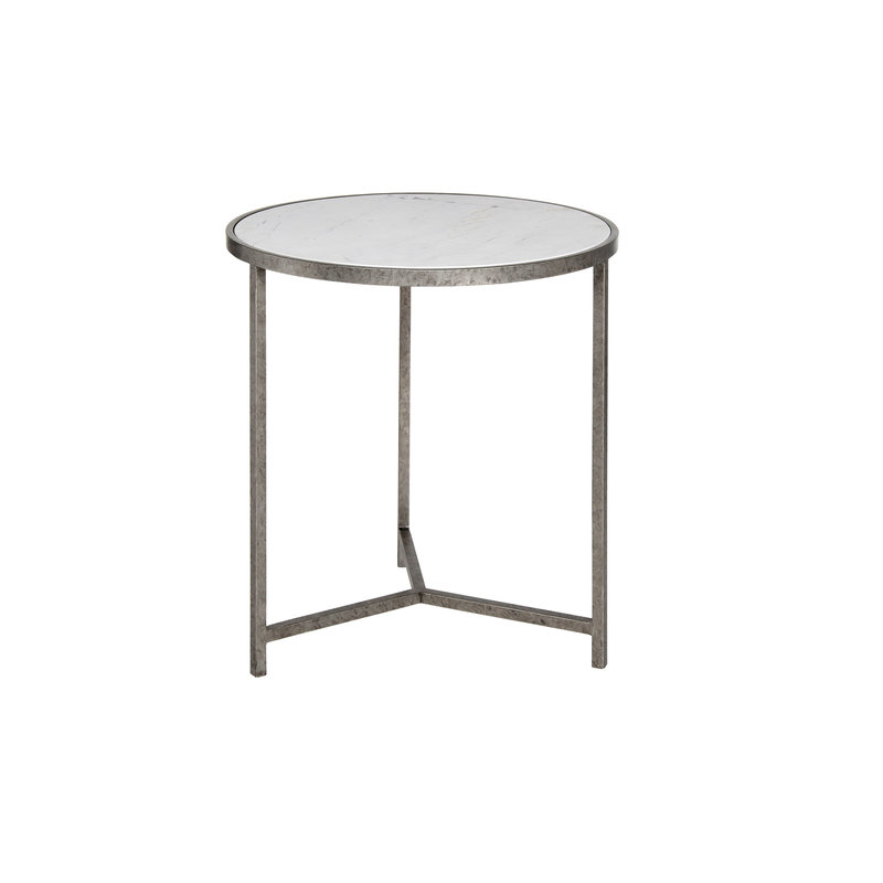 Valley Marble Frame End Table, Royal Silver