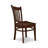 3 Piece Modern Dining Table Set Contains a Round Wooden Table with Pedestal and 2 Kitchen Dining Chairs, Mahogany-939048766-939048767