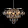 Yader 8 - Light Dimmable Tiered Bubble Chandelier with Textured Globe Glass