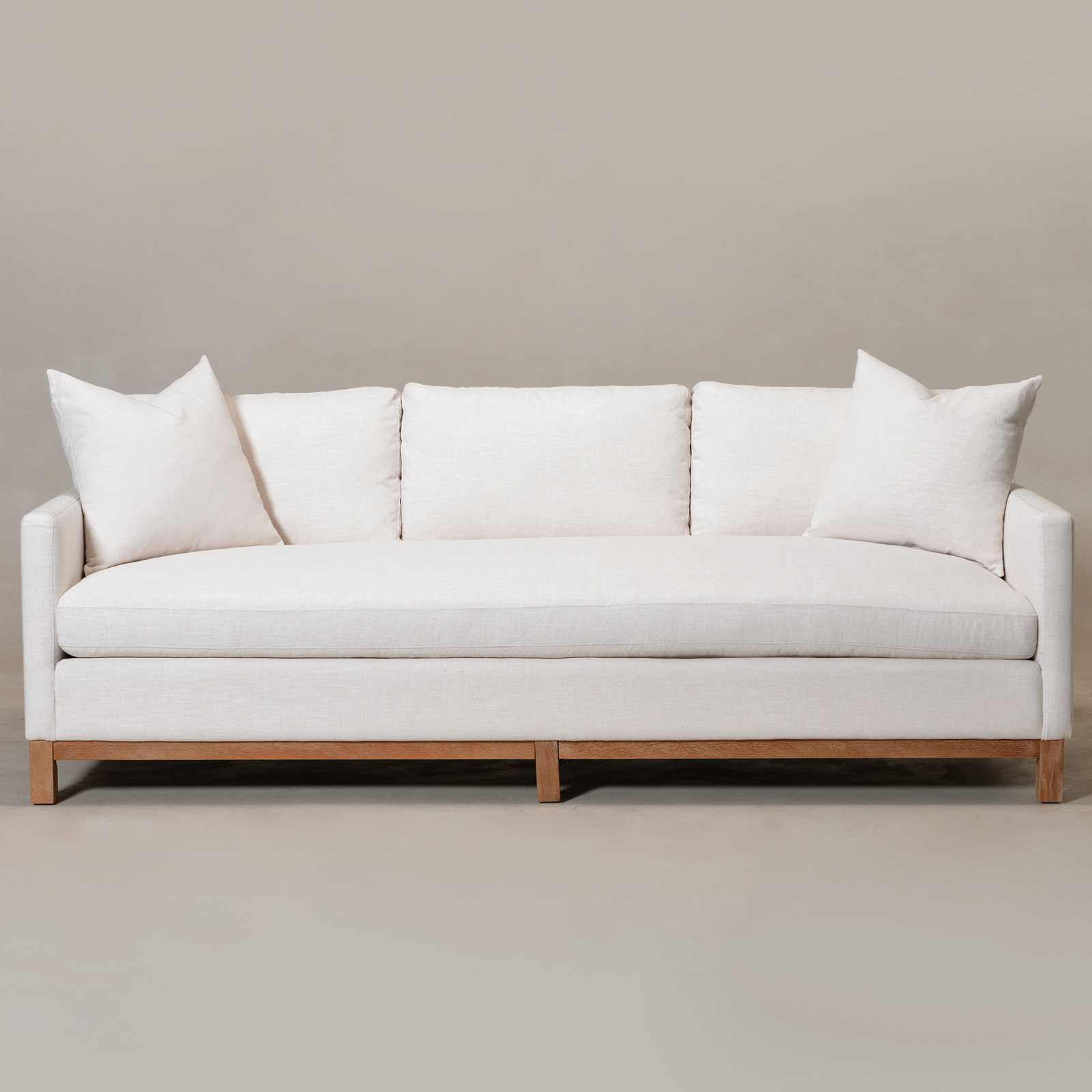 Cami 91'' Upholstered Sofa, Cloud Linen Blend