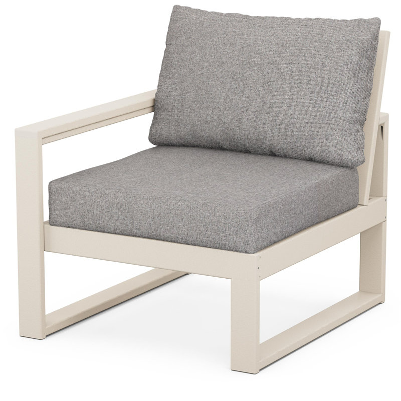 POLYWOOD Outdoor Lounge Chair, Gray Mist, Sand