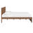 Luling Wood Finish Panel Platform Bed - Solid Panel Headboard, Walnut, Queen-104468976