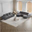 Canapé modulaire courbé avec méridienne Chenille Cloud-1653360465