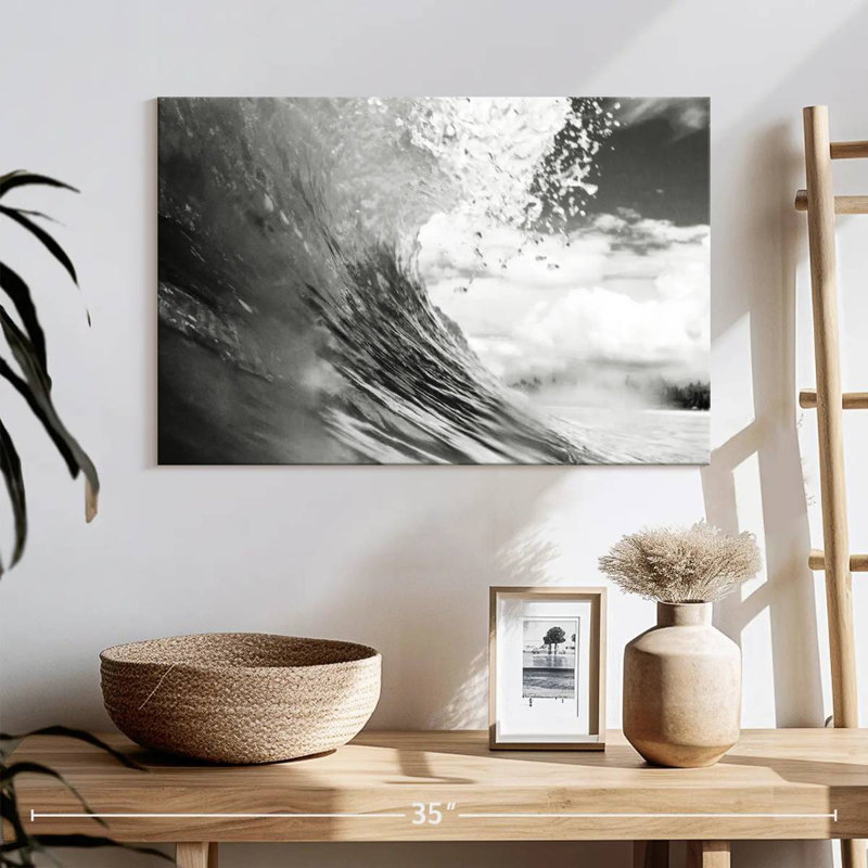Gillard Monochrome Sea Wave, 16" H x 24" W