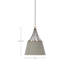 Luminaire suspendu conique à 1 lumière avec détails en bois Sonny