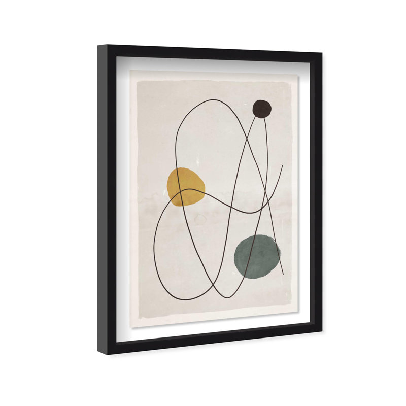Oliver Gal Following Traces Abstract - Luxury Shadowbox Framed Wall Art, 31.5" H x 21.5" W, Black