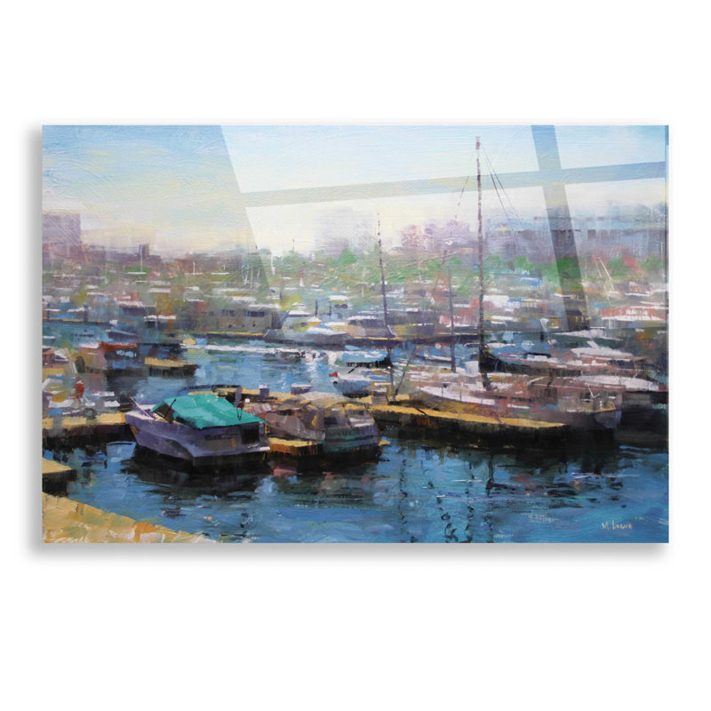 «Chicago Harbor» par Mark Lague, H 12 po x l 16 po x P 0,13 po