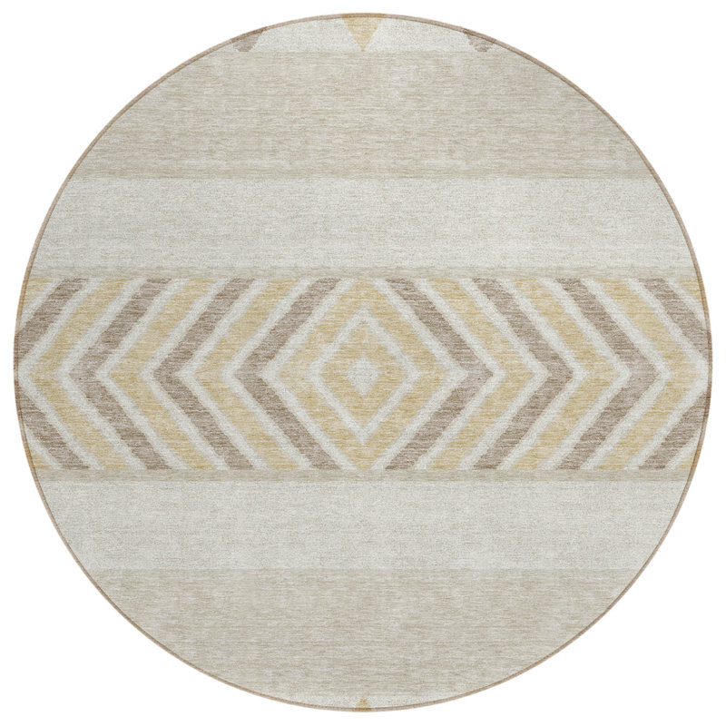Tapis rond 8 po taupe