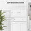 128Cm High Kitchen Cabinet With 4 Doors, Drawers And Adjustable Shelves, White