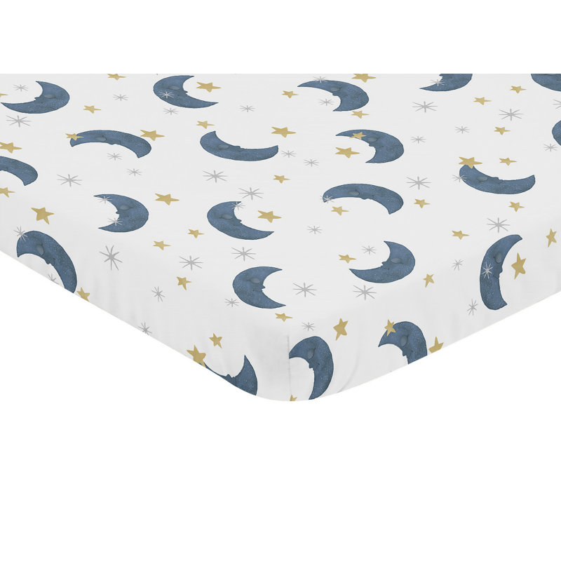 Drap-housse pour lit de bébé ours et lune