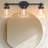 3-Light Bathroom Vanity Lights Matte Black