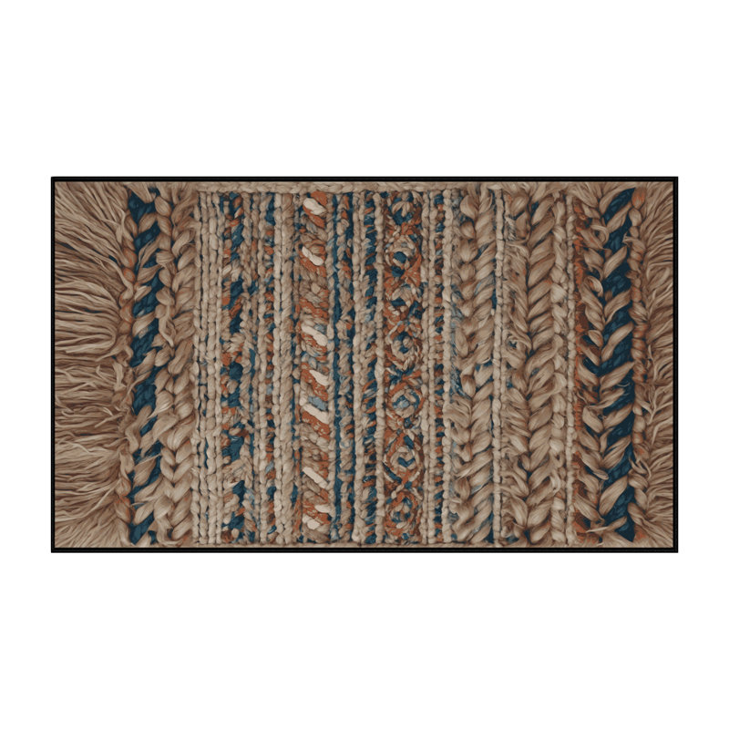 Tapis brun soyeux et moelleux, Tapis de couloir 2 pi x 4 pi