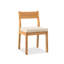 Chaise de patio en bois d'eucalyptus massif avec coussin (ensemble de 2)