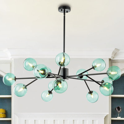Burness 15 - Light Sputnik Modern Linear Modern Glass Bubble Dining Chandelier