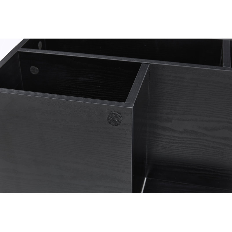 Meuble télé, console multimédia à rangement libre, meuble télé ajustable pour le salon et la chambre à coucher, Noir