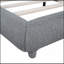 Lit plateforme tapissier grand en molleton Teddy avec tissu épais, structure solide et design élégant en forme de courbe, gris