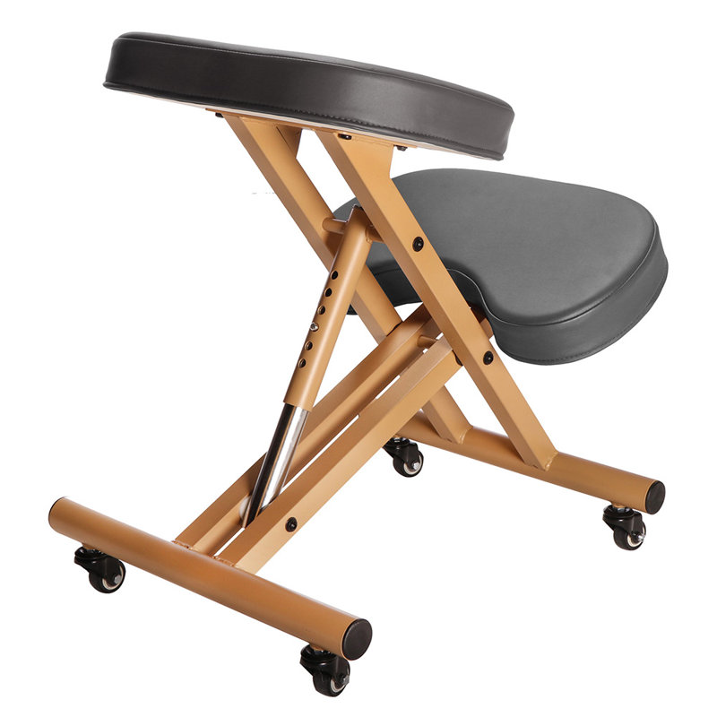 Chaise de travail en vinyle Haveman, Moutarde, Chameau