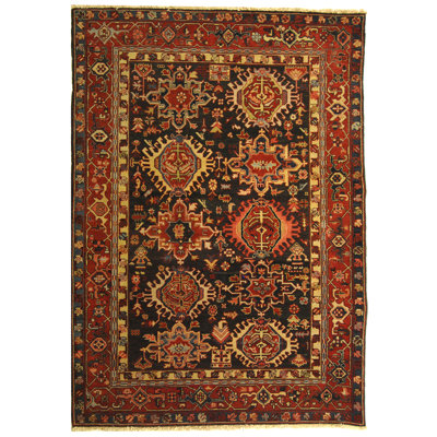 Turkistan Wool Pile Oriental Rug in Red/Green