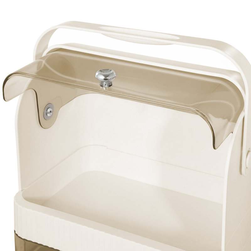 Plastic / Acrylic Makeup Organiser, Beige