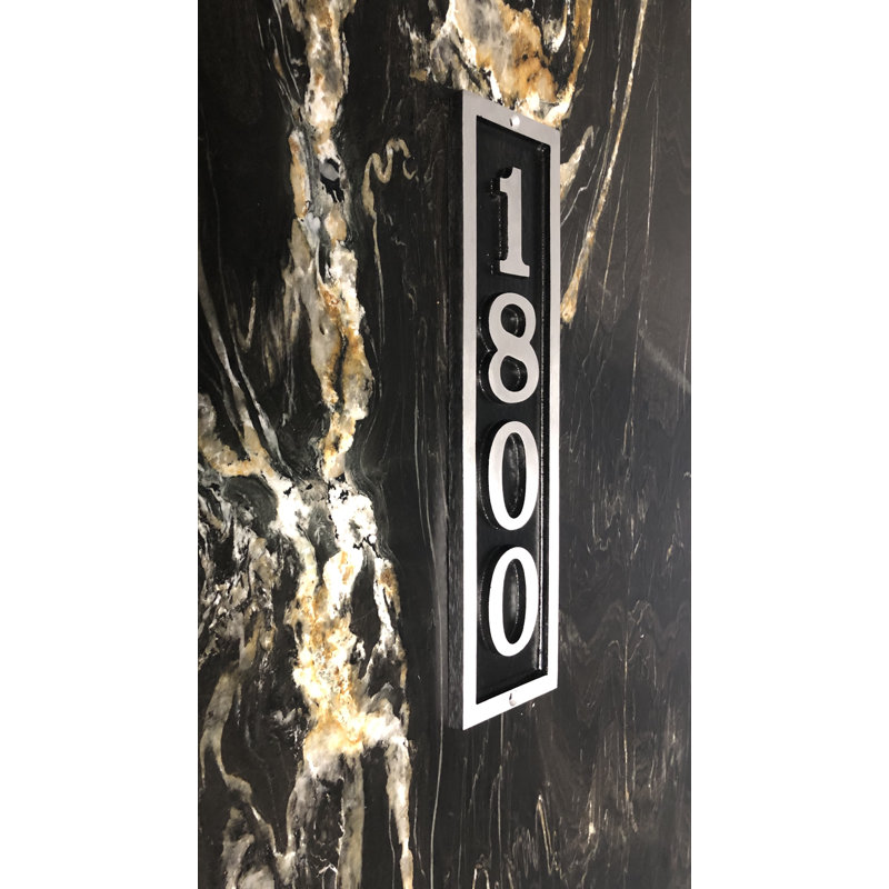 Plaque d'adresse murale 1 ligne Bold Donn, Oui