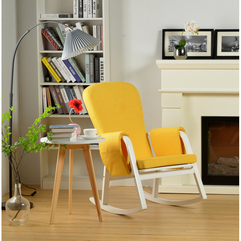 Chaise berçante Jenavive, Jaune