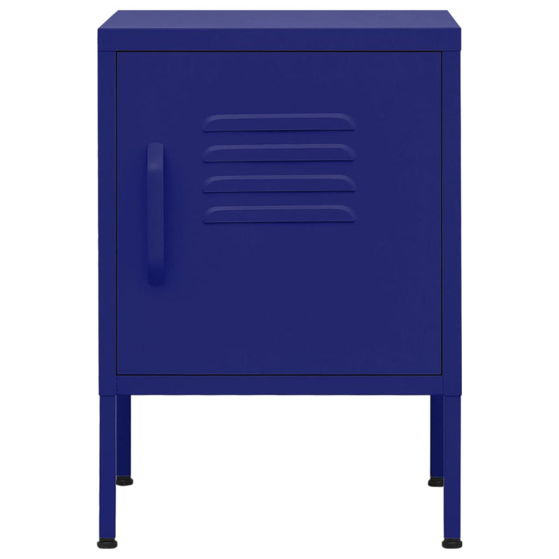 Airon 35cm W Steel Bedside Table, Navy Blue
