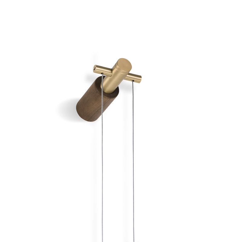 Pendulo Pendulum Wall Clock, Walnut/Polished Brass