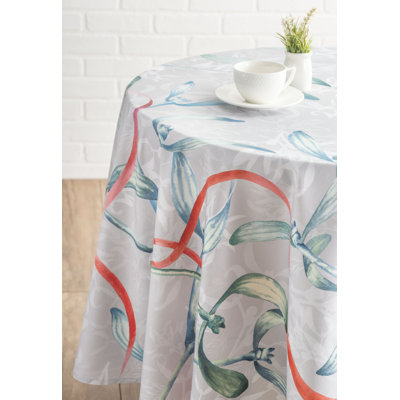 Floral 100% Cotton Round Tablecloth