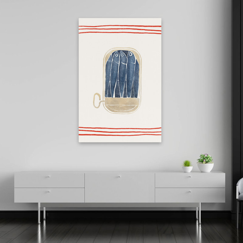 Sardines - art de poisson de cuisine, H 60 po x l 40 po