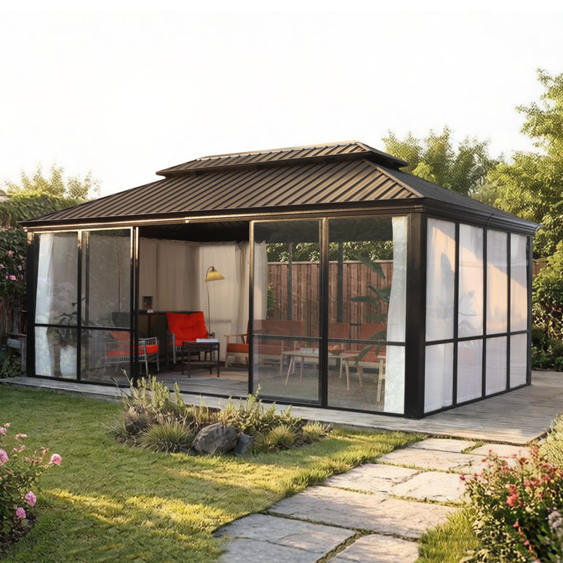 Pavillon de jardin en polycarbonate, l 16 pi x P 12 pi