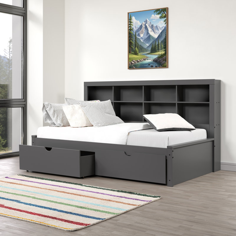 Ikramuddin Kids Twin Daybed with Drawers