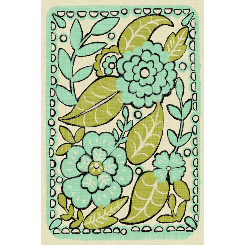 Gouache Florals II by Chariklia Zarris - Painting on Canvas, 30 cm H x 20 cm W, Wrapped Canvas