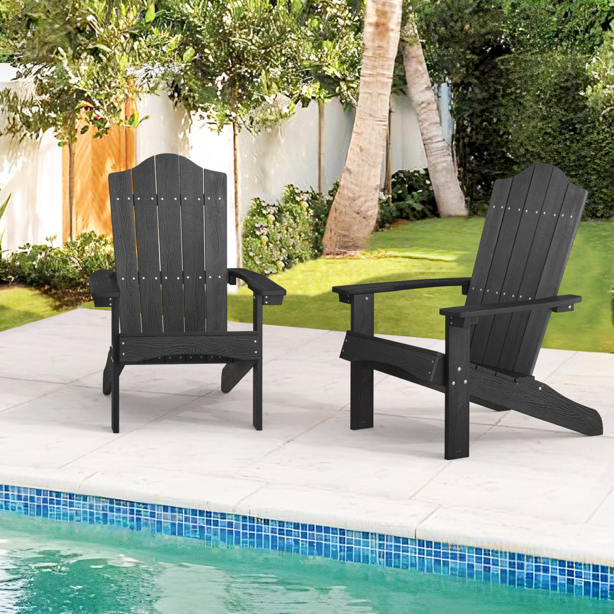 Adirondack plastic chairs discount with cup holders