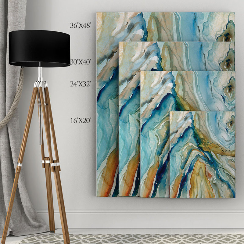 «Geo Formation I» par Carol Robinson, reproduction sur toile, H 36 po x l 48 po x P 1,5 po