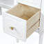 Meuble-lavabo antique avec miroir triple, 6 tiroirs et tabouret