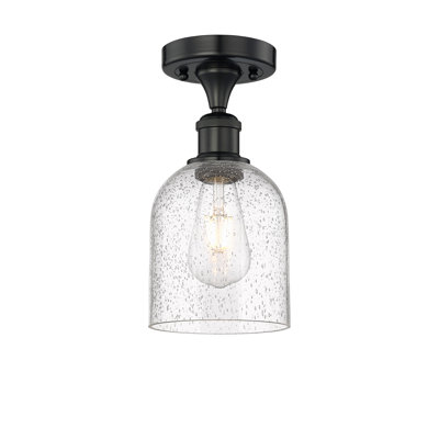 Edison - Allysson - Plafonnier semi-encastré 6 po 1 lumière - Abat-jour granuleux
