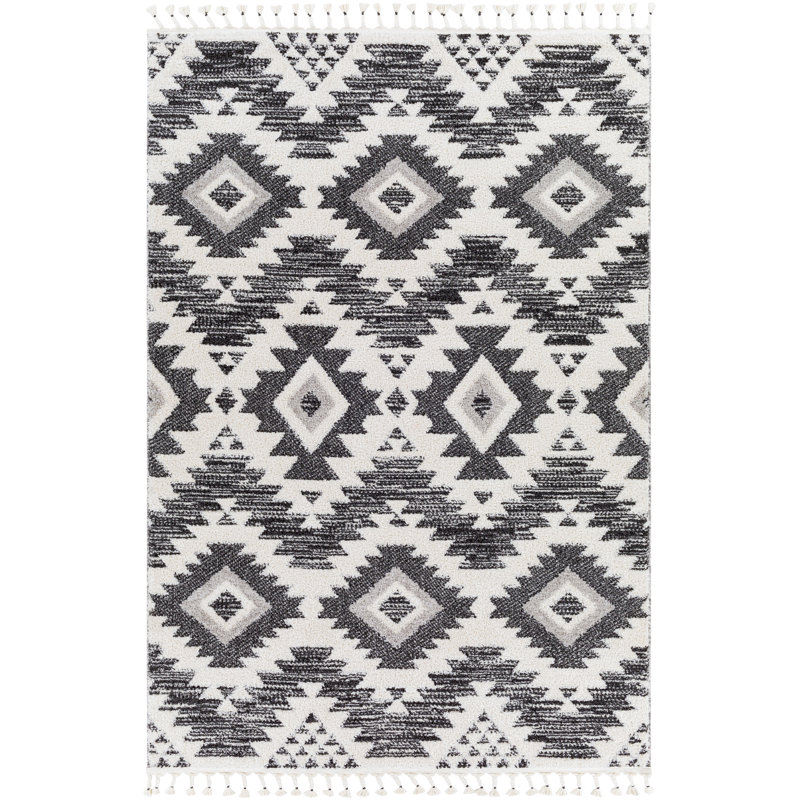 Elwell Moroccan Indoor Rug, Rectangle 5'3" x 7'